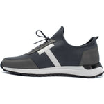 Vinci Leather The Nebreska Grey Leather Sneaker (D-2156)