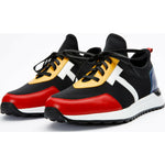 Vinci Leather The Nebreska Multicolor Leather Sneaker (D-2156)