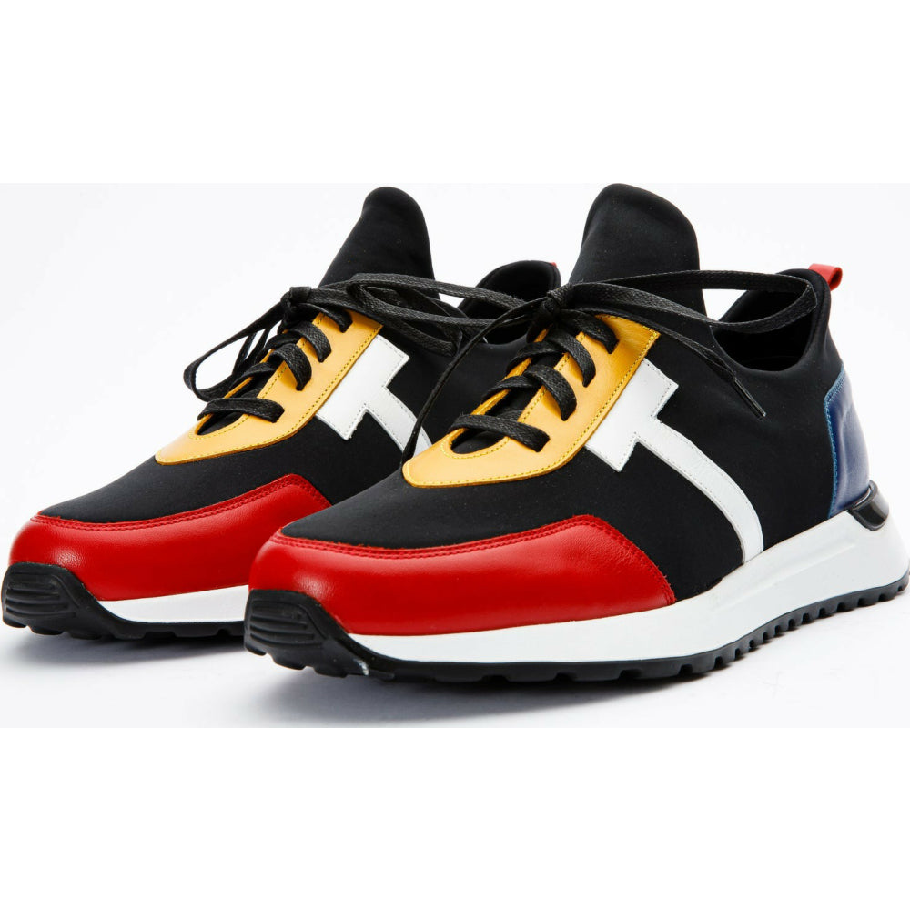 Vinci Leather The Nebreska Multicolor Leather Sneaker (D-2156)