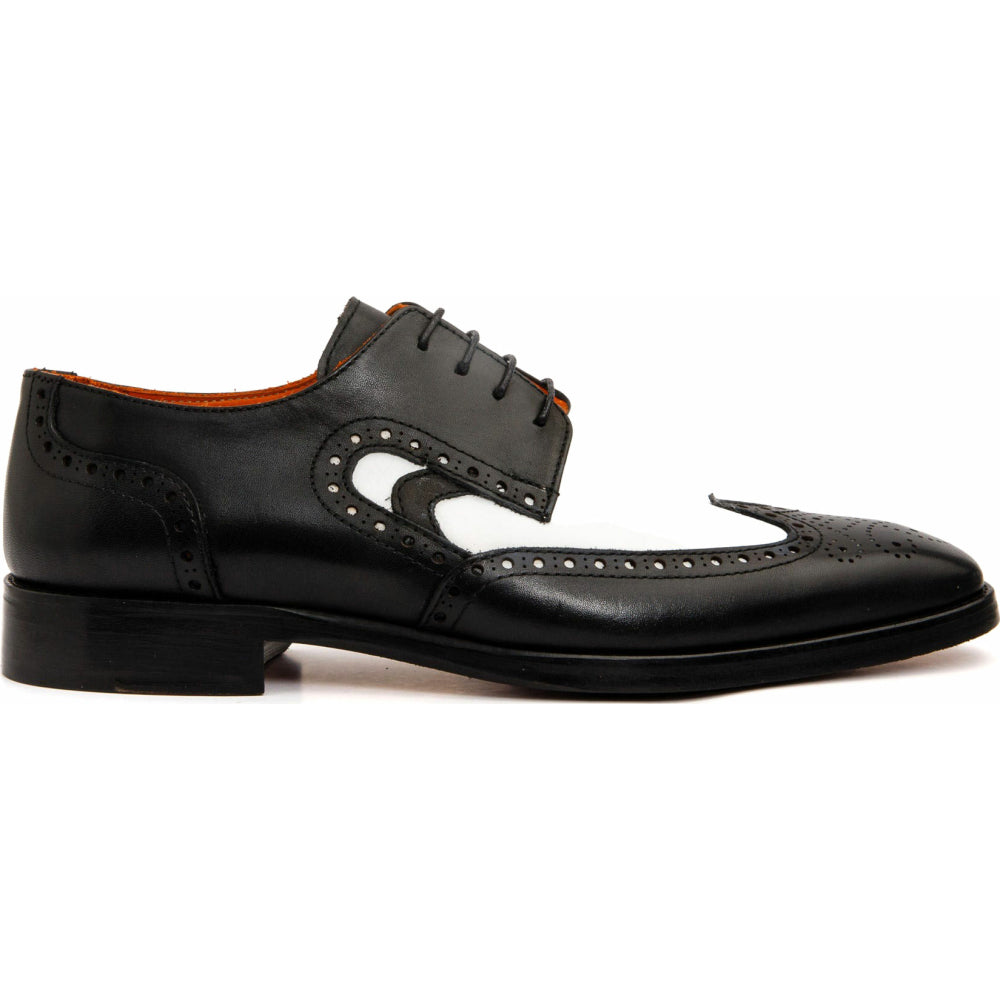 Vinci Leather The Neiva Wingtip Semi Brogue Derby Shoe (X-4051)