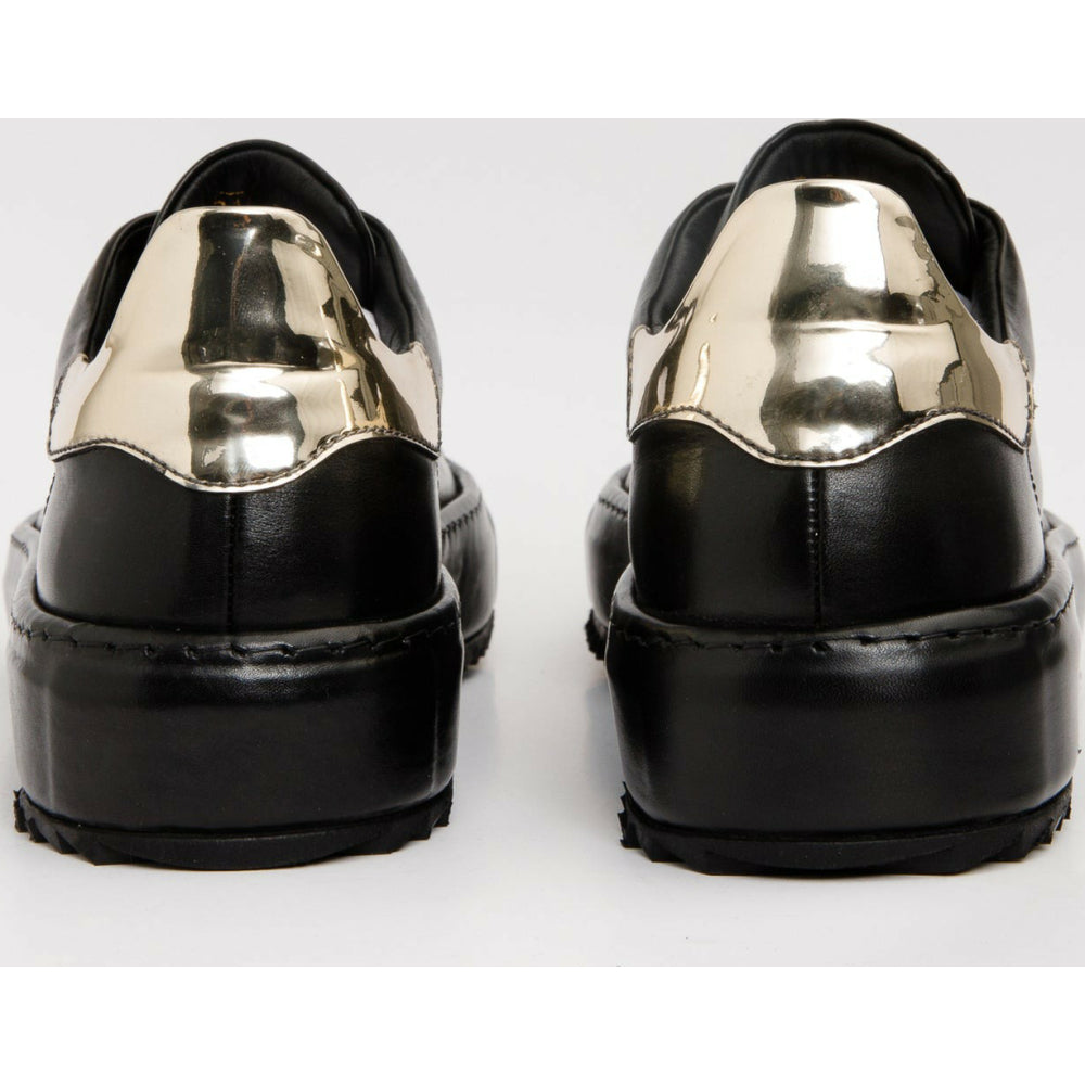 Vinci Leather The Noble Black Leather Sneaker (D-2189)
