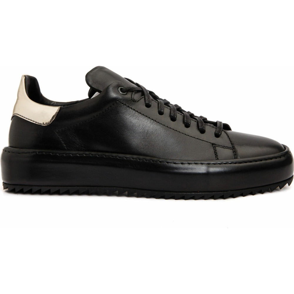 Vinci Leather The Noble Black Leather Sneaker (D-2189)