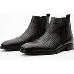 Vinci Leather The Oslo Black Leather Chelsea Boot (14137 S-5)