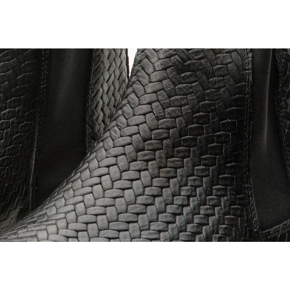 Vinci Leather The Oslo Black Leather Chelsea Boot (14137 S-5)