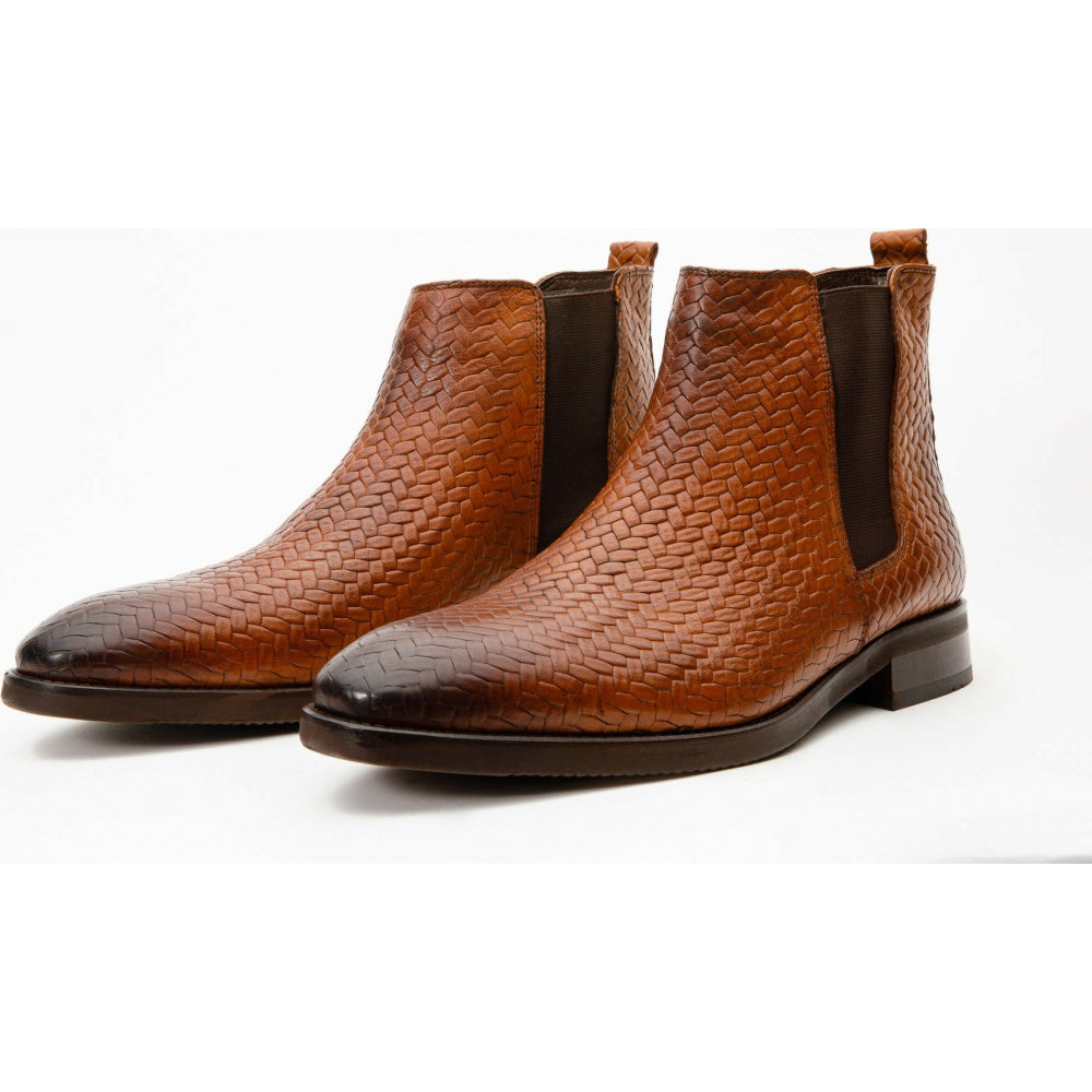 Vinci Leather The Oslo Brown Leather Chelsea Boot (14137 T-5)