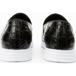 Vinci Leather The Parga Black Leather Tassel Casual Loafer (15285)
