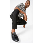 Vinci Leather The Parga Black Leather Tassel Casual Loafer (15285)