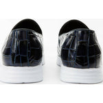 Vinci Leather The Parga Navy Leather Tassel Casual Loafer (15285)