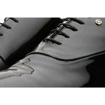 Vinci Leather The Paris Black Patent Plain Toe Oxford Shoe (10290)