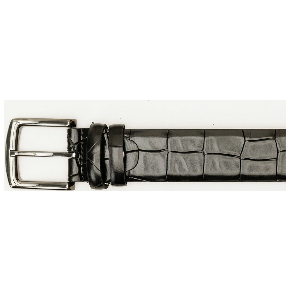 Vinci Leather The Patton Black Color Calfskin Belt