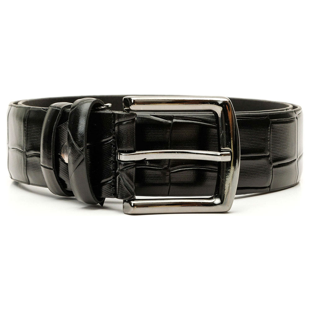 Vinci Leather The Patton Black Color Calfskin Belt