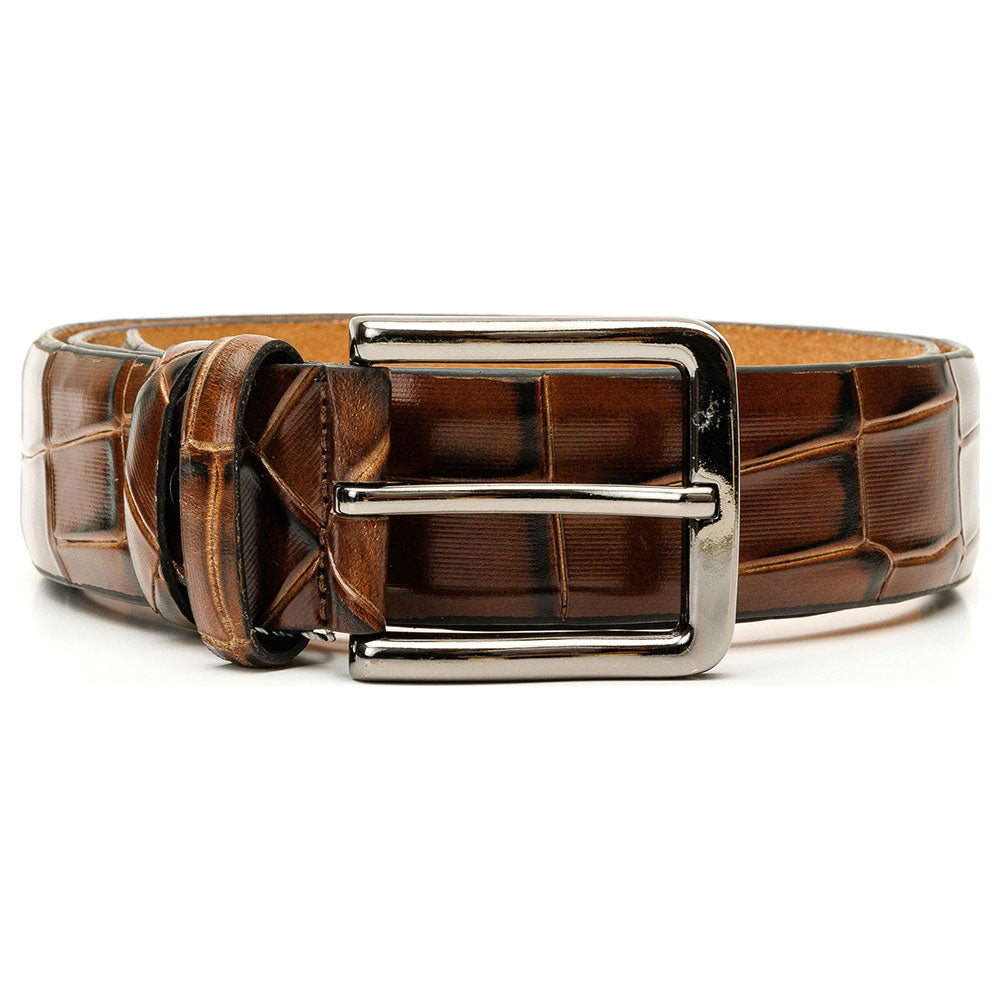 Vinci Leather The Patton Brown Color Calfskin Belt