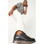 Vinci Leather The Peklin Black Leather Sneaker (15489)