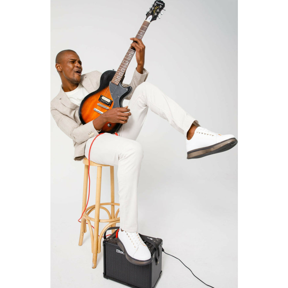 Vinci Leather The Peklin White Leather Sneaker (15489)