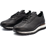 Vinci Leather The Pennsylvania Black Leather Sneaker (15410)