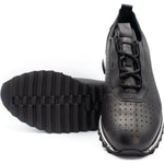 Vinci Leather The Pennsylvania Black Leather Sneaker (15410)