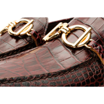 Vinci Leather The Pisa Burgundy Leather Bit Drive Loafer Shoe (3265)