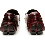 Vinci Leather The Pisa Burgundy Leather Bit Drive Loafer Shoe (3265)