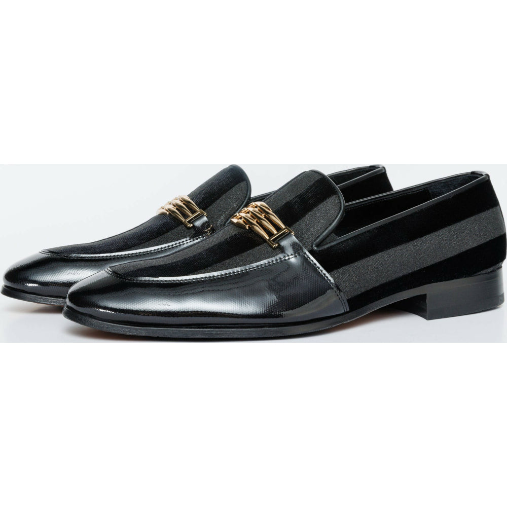 Vinci Leather The Pontalto Leather Shoe Black Bit Loafer (11613)