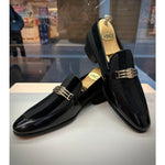 Vinci Leather The Pontalto Leather Shoe Black Bit Loafer (11613)