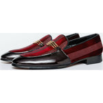 Vinci Leather The Pontalto Leather Shoe Burgundy Bit Loafer (11613)
