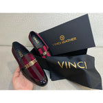 Vinci Leather The Pontalto Leather Shoe Burgundy Bit Loafer (11613)