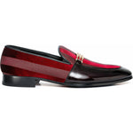 Vinci Leather The Pontalto Leather Shoe Burgundy Bit Loafer (11613)