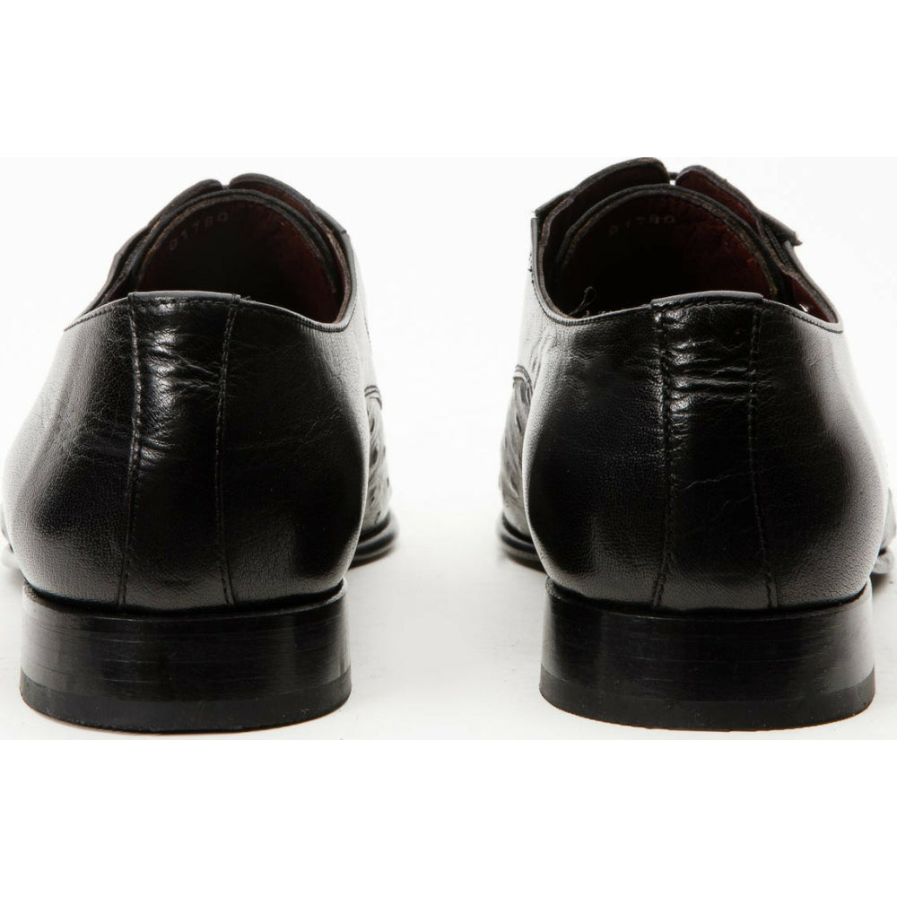 Vinci Leather The Porto Alegre Black Leather Derby Shoe (10769)