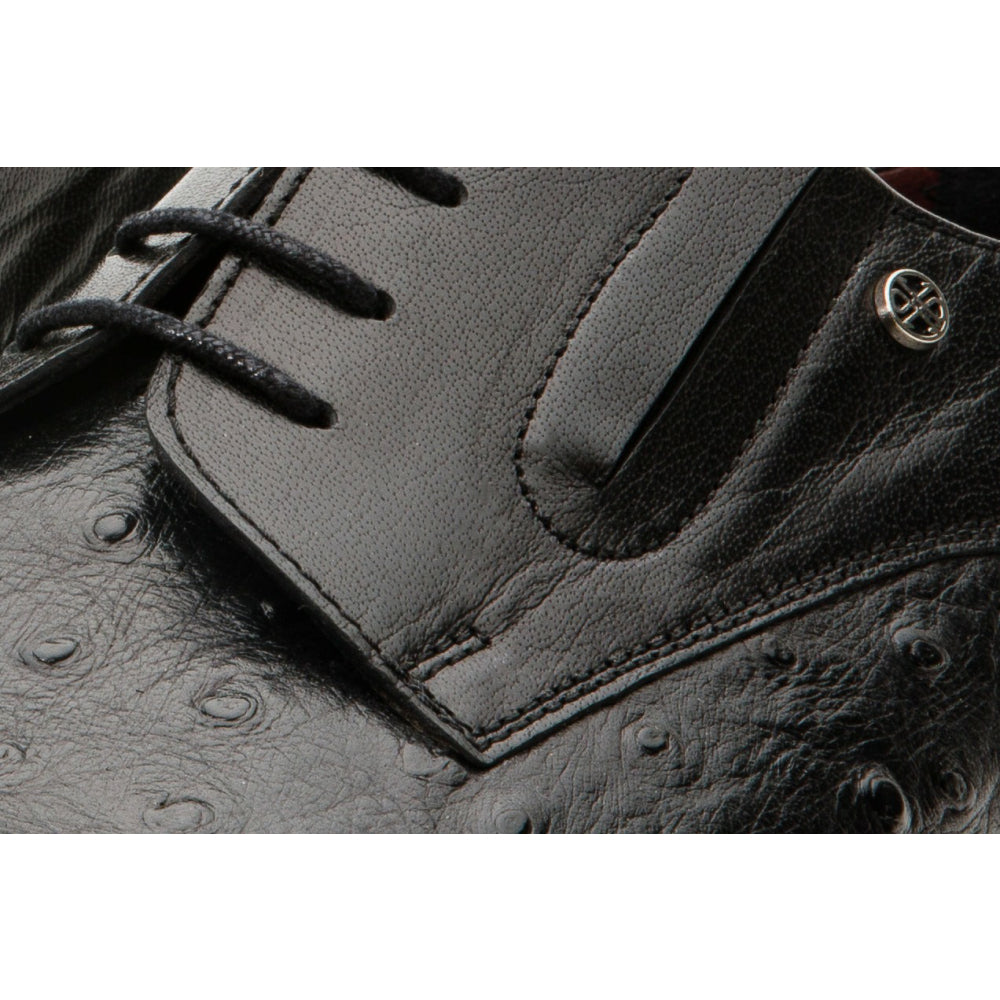 Vinci Leather The Porto Alegre Black Leather Derby Shoe (10769)