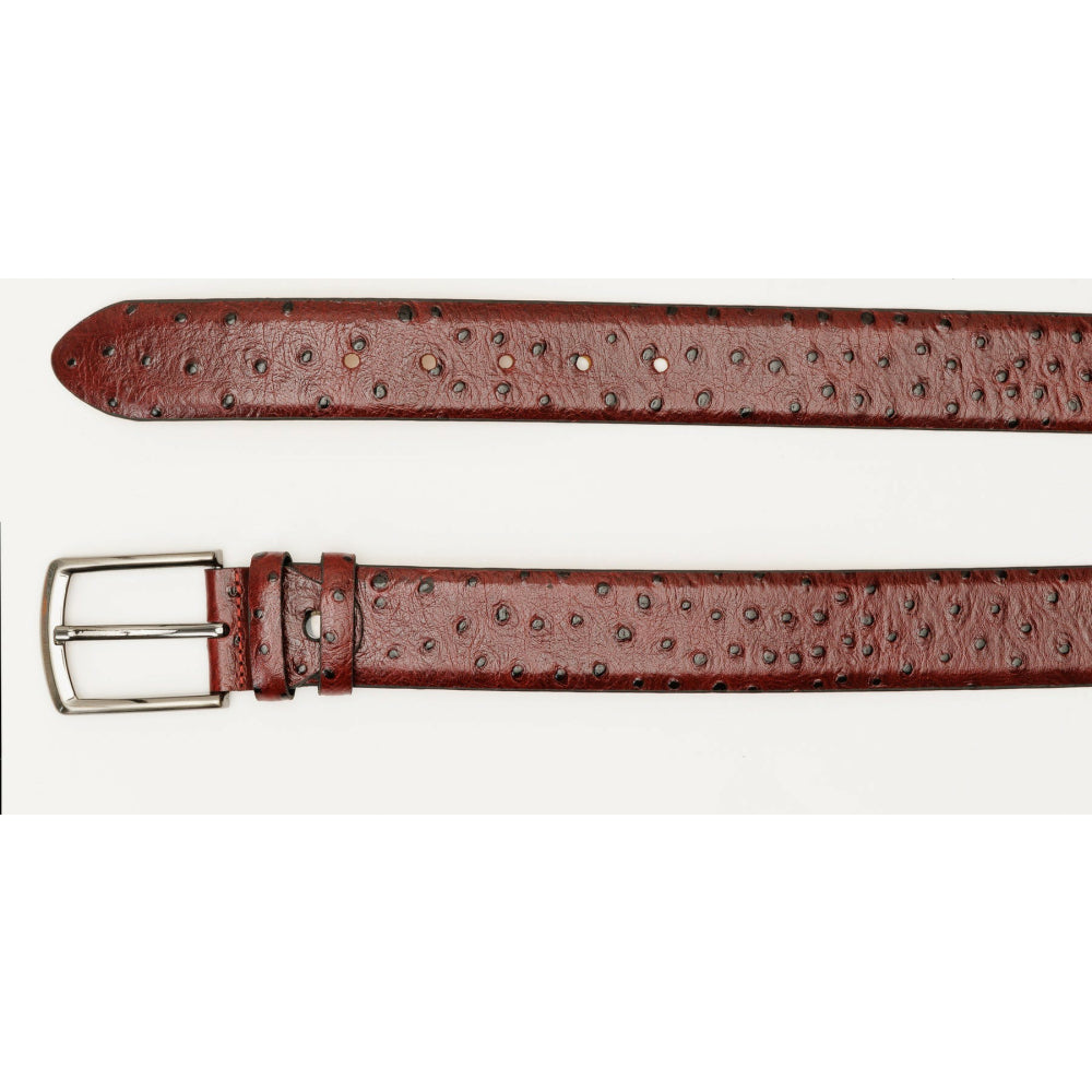 Vinci Leather The Porto Alegre Burgundy Leather Belt