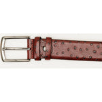 Vinci Leather The Porto Alegre Burgundy Leather Belt