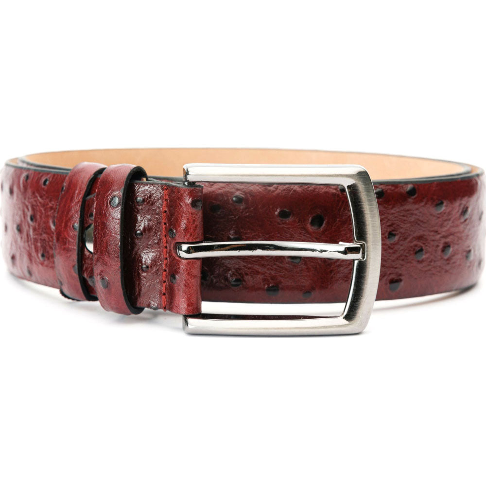 Vinci Leather The Porto Alegre Burgundy Leather Belt