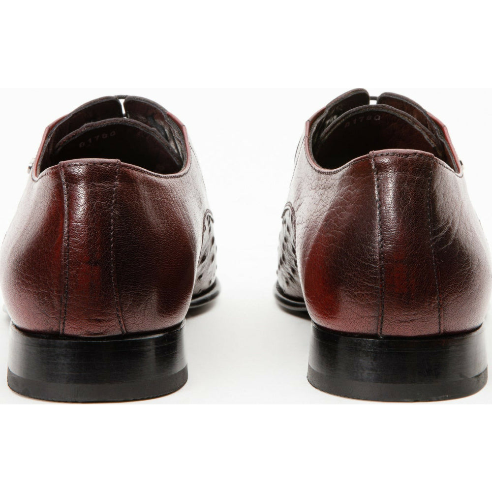 Vinci Leather The Porto Alegre Burgundy Leather Derby Shoe (10769)