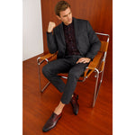 Vinci Leather The Porto Alegre Burgundy Leather Derby Shoe (10769)