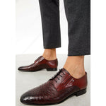 Vinci Leather The Porto Alegre Burgundy Leather Derby Shoe (10769)