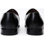 Vinci Leather The Pusan Black Leather Bit Loafer Shoe (10721)
