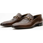 Vinci Leather The Pusan Brown Leather Bit Loafer Shoe (10721)