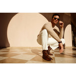 Vinci Leather The Rand Brown Leather Double Buckle Brogue Boot With A Zipper (14560 T-2)