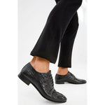 Vinci Leather The Randor Black Leather Oxford Shoe (D-913)