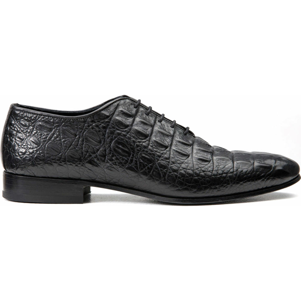 Vinci Leather The Randor Black Leather Oxford Shoe (D-913)
