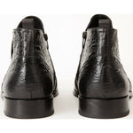 Vinci Leather The Randor Black Leather Side-zip Dress Ankle Boot (D-912)