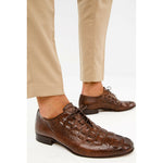Vinci Leather The Randor Brown Leather Oxford Shoe (D-913)