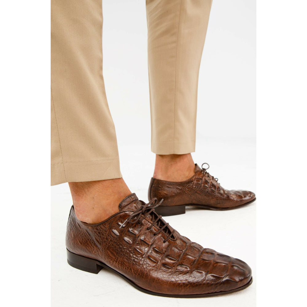 Vinci Leather The Randor Brown Leather Oxford Shoe (D-913)