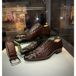 Vinci Leather The Randor Brown Leather Oxford Shoe (D-913)