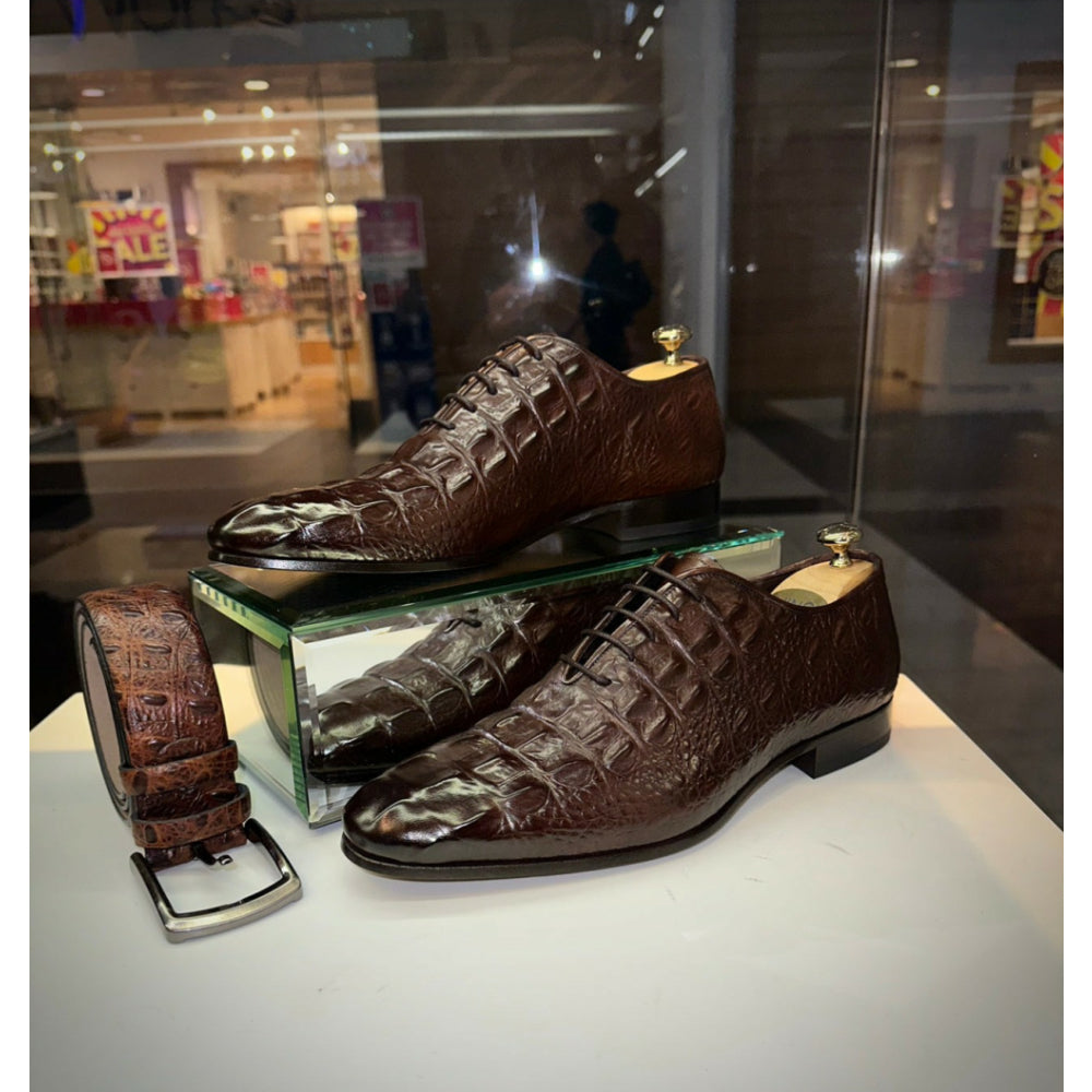Vinci Leather The Randor Brown Leather Oxford Shoe (D-913)