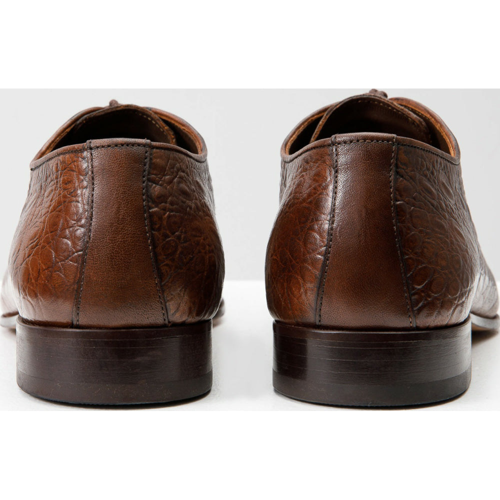 Vinci Leather The Randor Brown Leather Oxford Shoe (D-913)