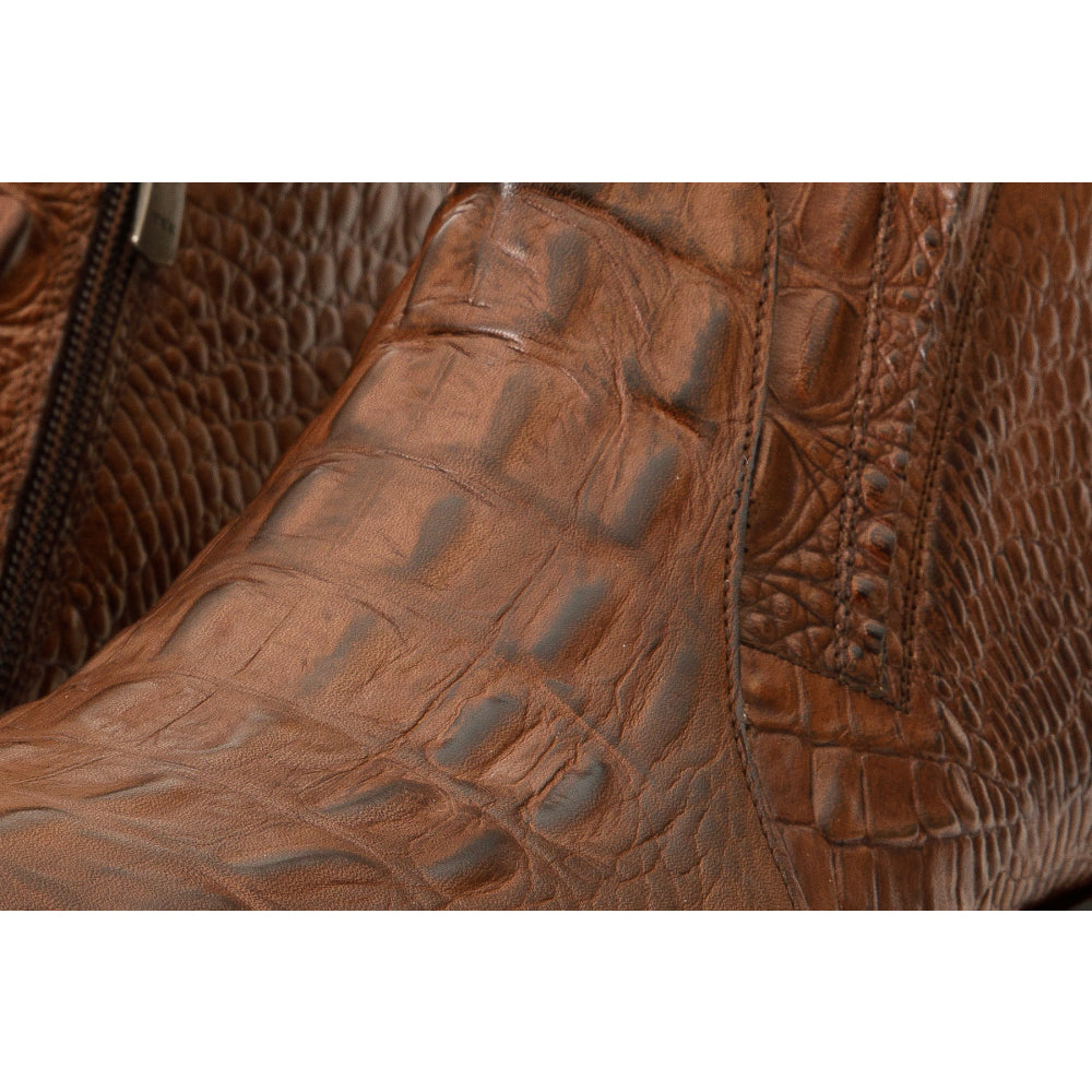 Vinci Leather The Randor Brown Leather Side-zip Dress Ankle Boot (D-912)