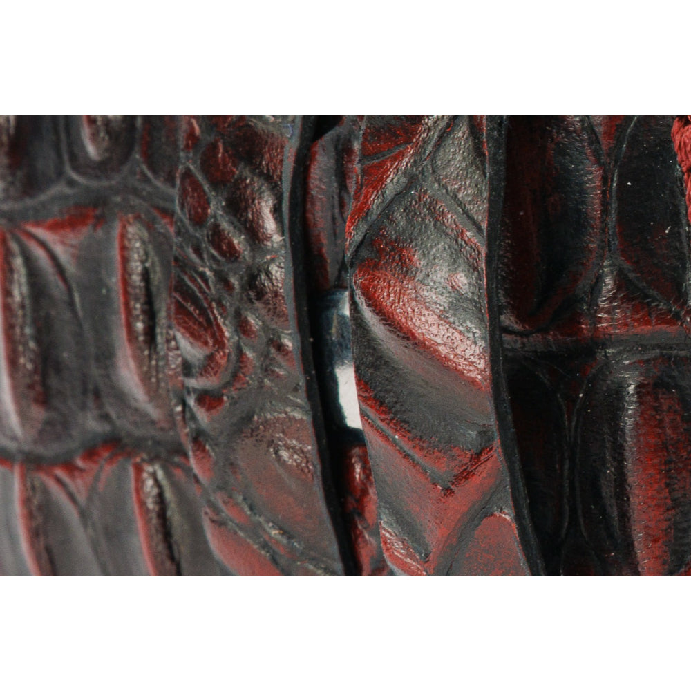Vinci Leather The Randor Burgundy Leather Belt