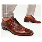 Vinci Leather The Randor Burgundy Leather Oxford Shoe (D-913)