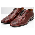 Vinci Leather The Randor Burgundy Leather Oxford Shoe (D-913)